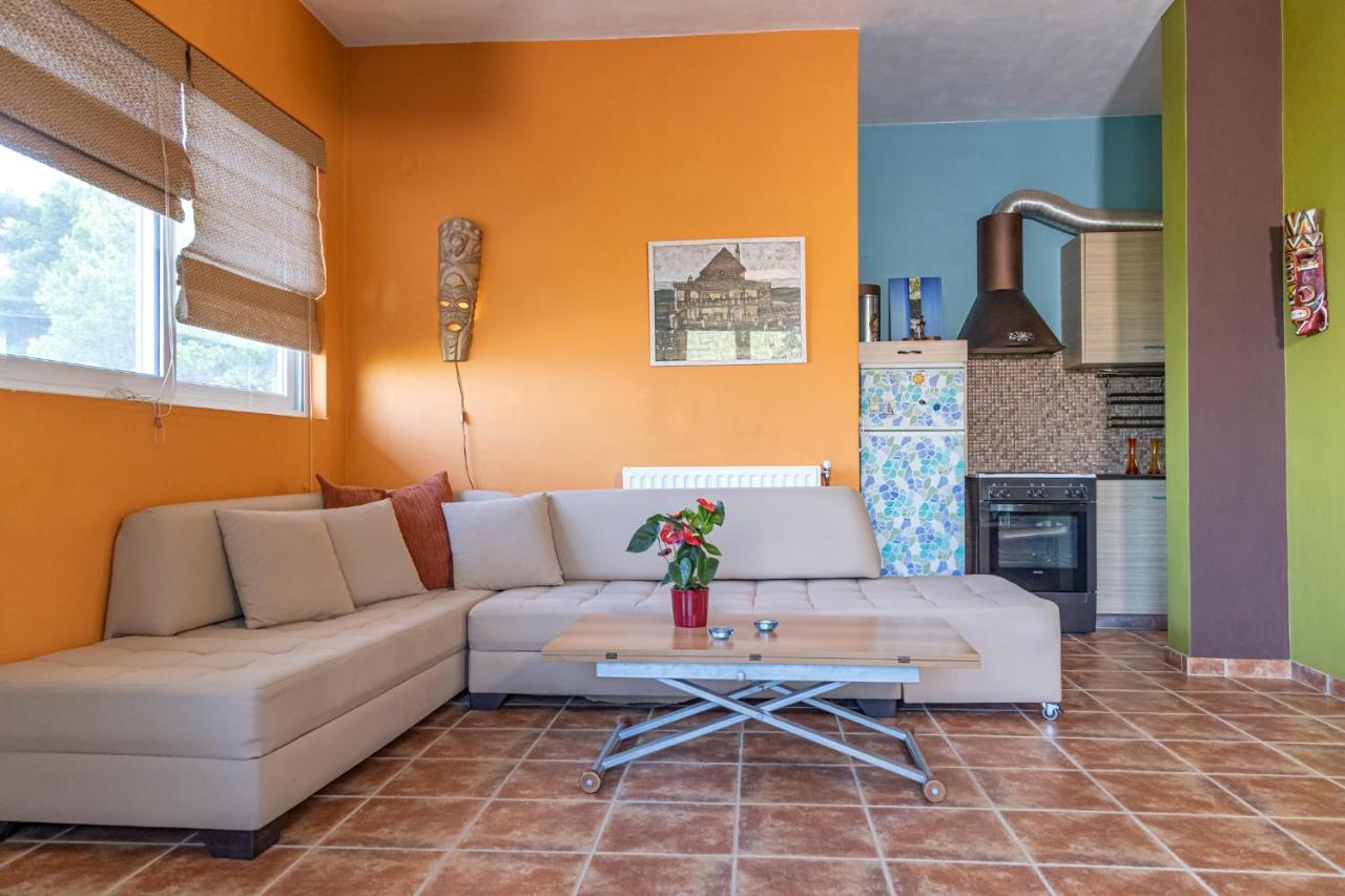 Mary'S Paradise Apartment With Panoramic Sea View To Kakia Thalassa And Daskalio Keratea エクステリア 写真